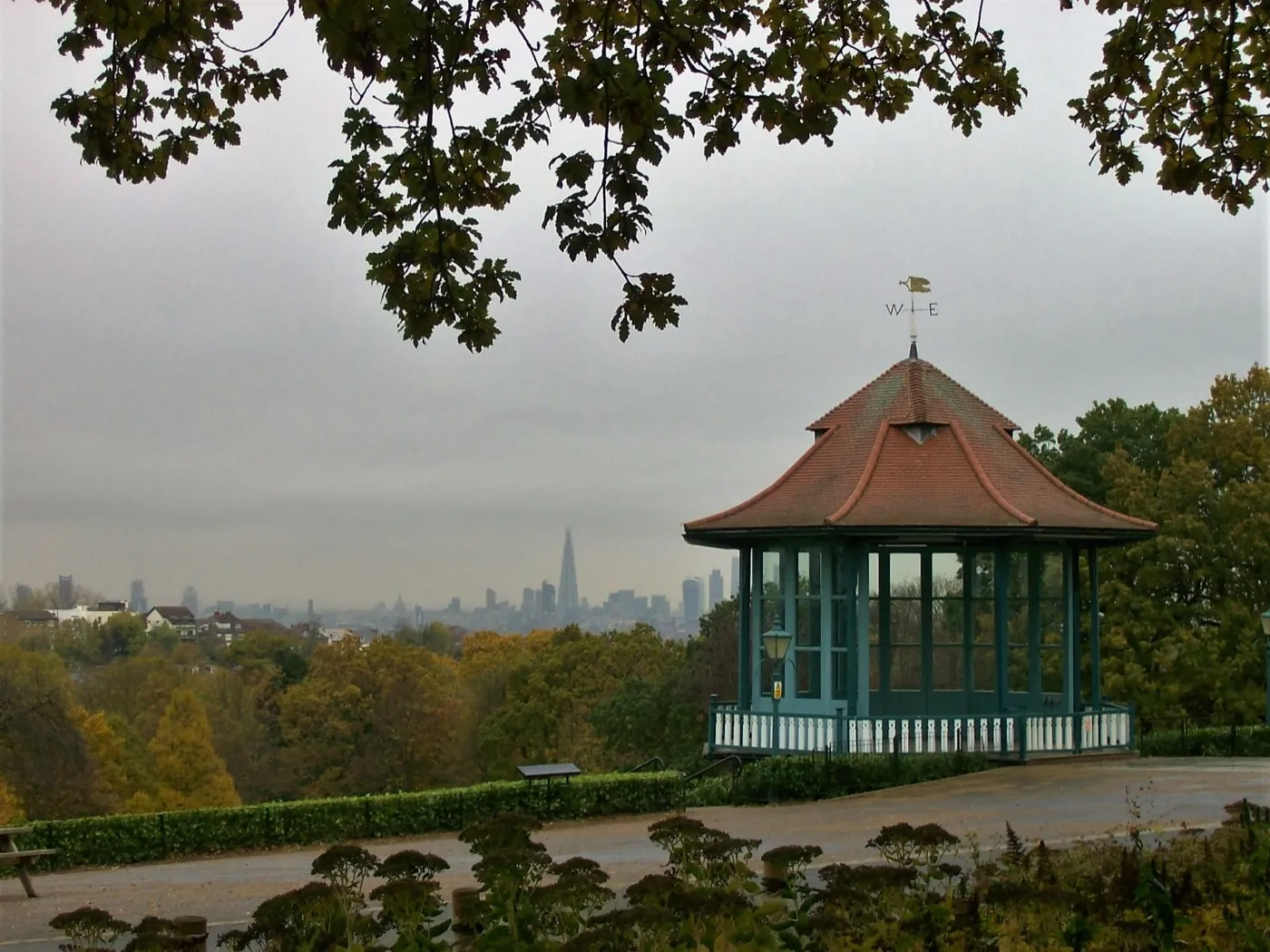 The view from the Horniman's gardens in Forest Hill, with the London skyline laid out below. The museum and gardens are free.